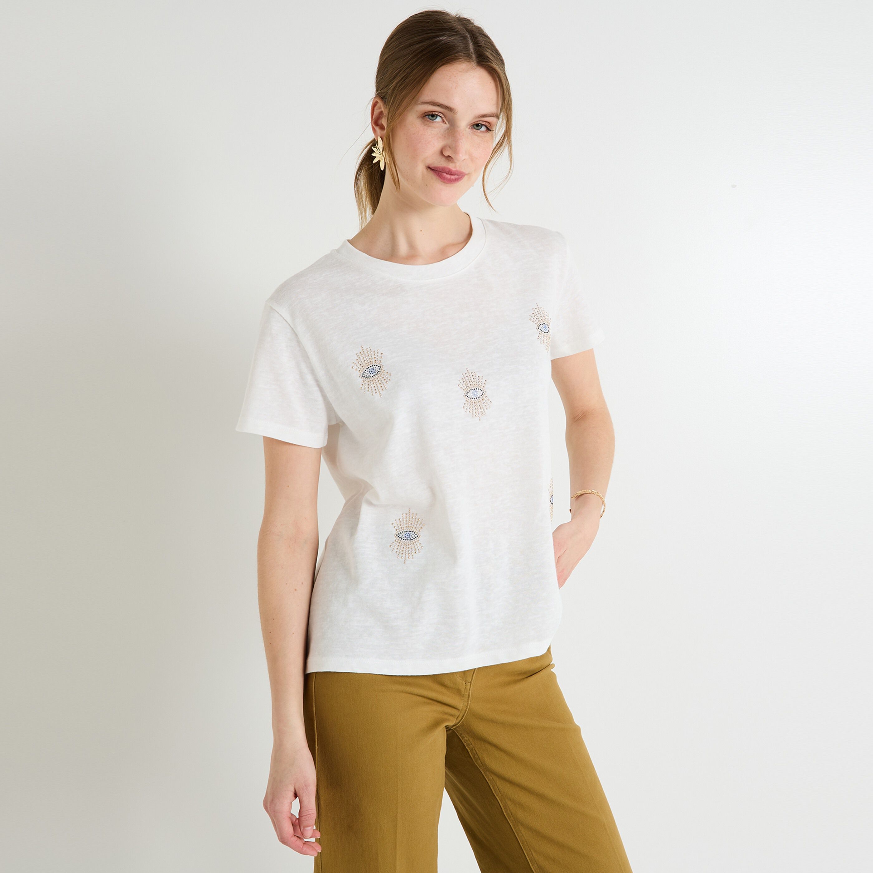 T-shirt col rond femme