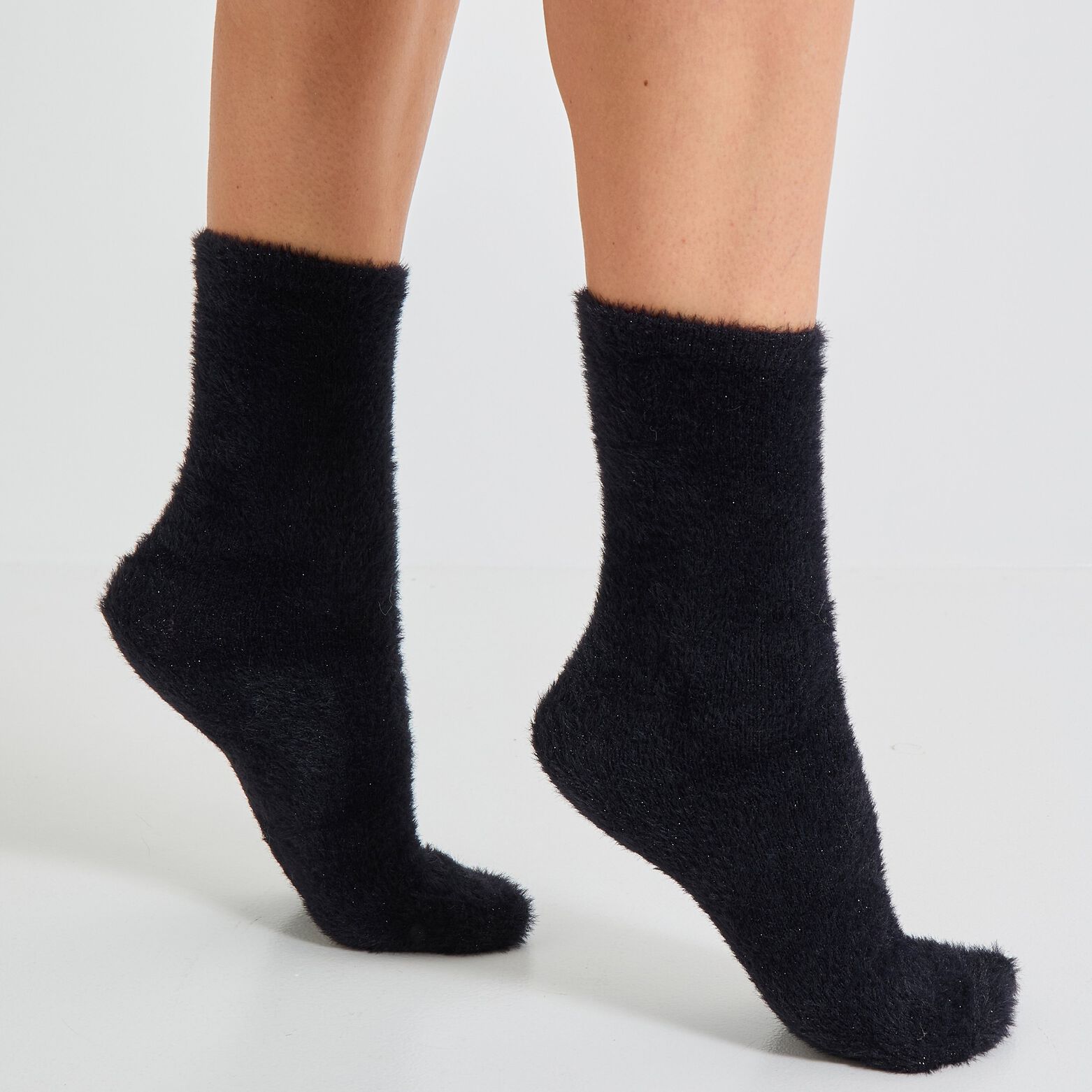 Chaussettes fluffy femme lot de 2 paires