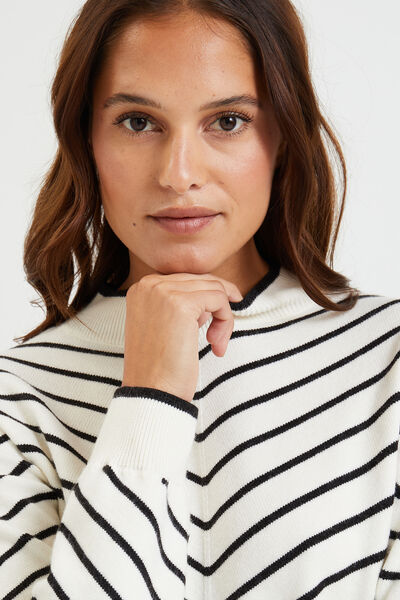 Pull col montant femme