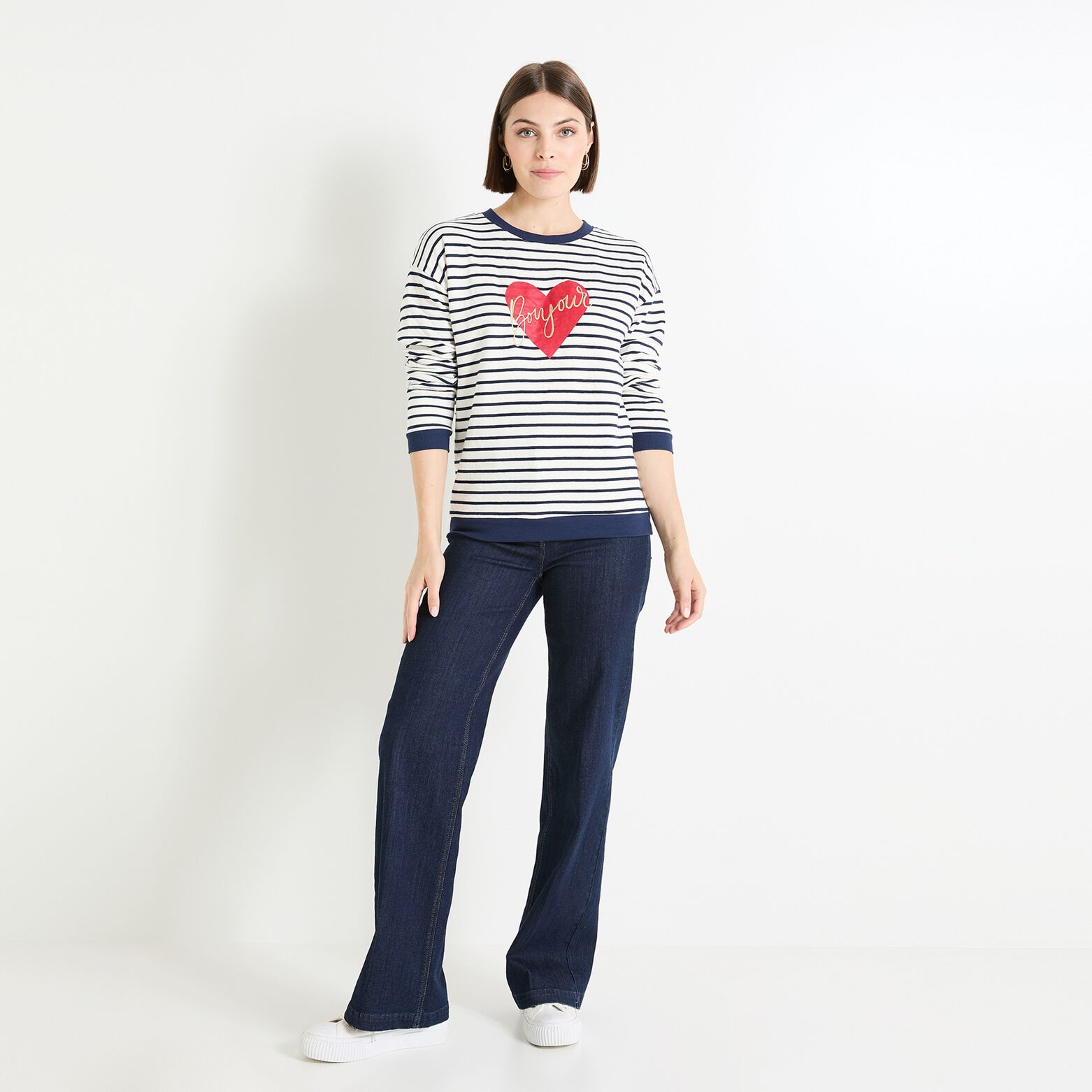 Sweat rayé femme