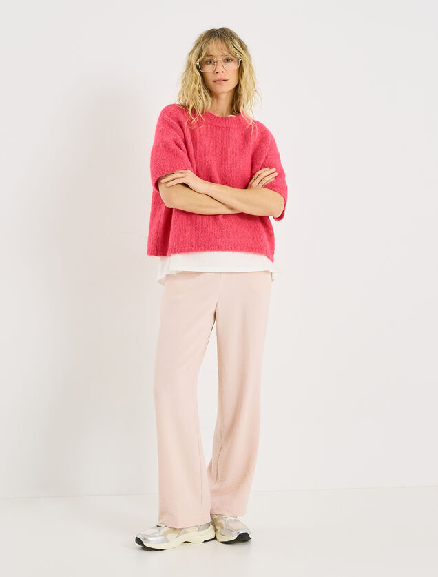 Pull manches courtes ample femme