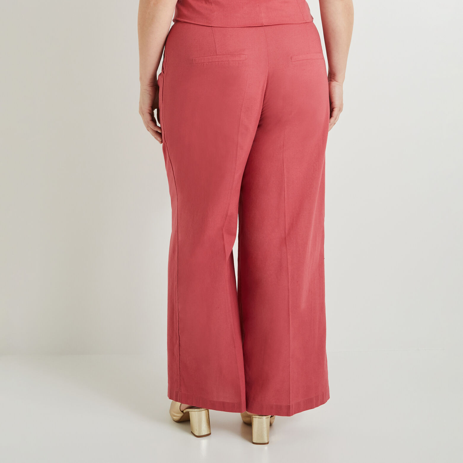 Pantalon large à pinces femme