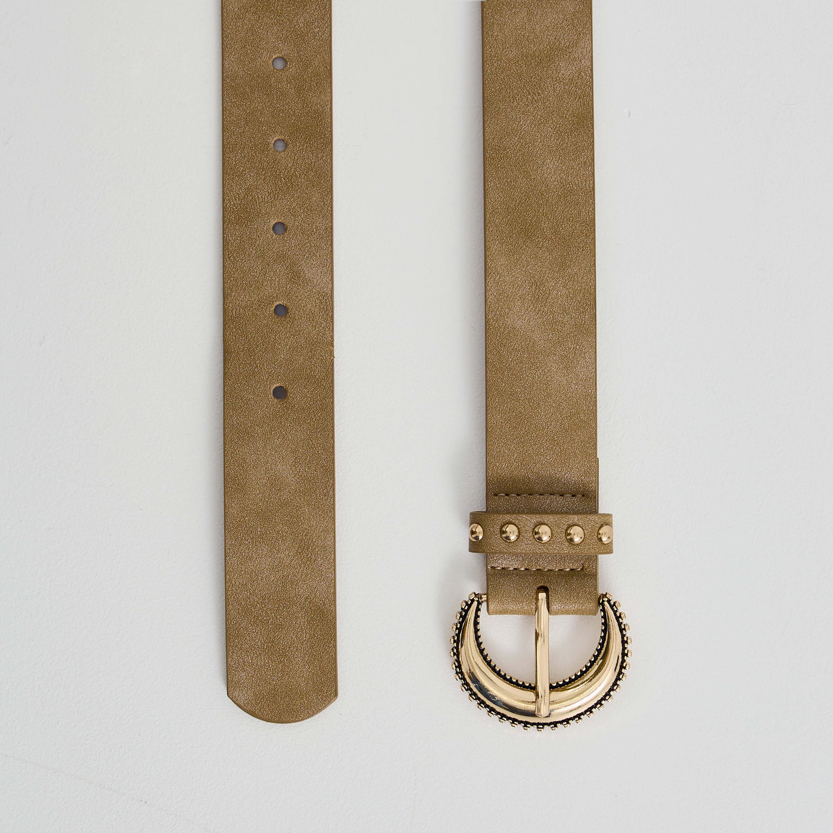 Ceinture iris&eacute;e avec studs femme