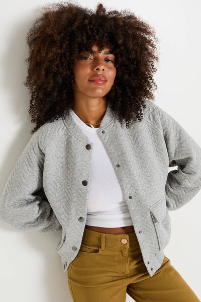 Bomber en maille matelassée femme