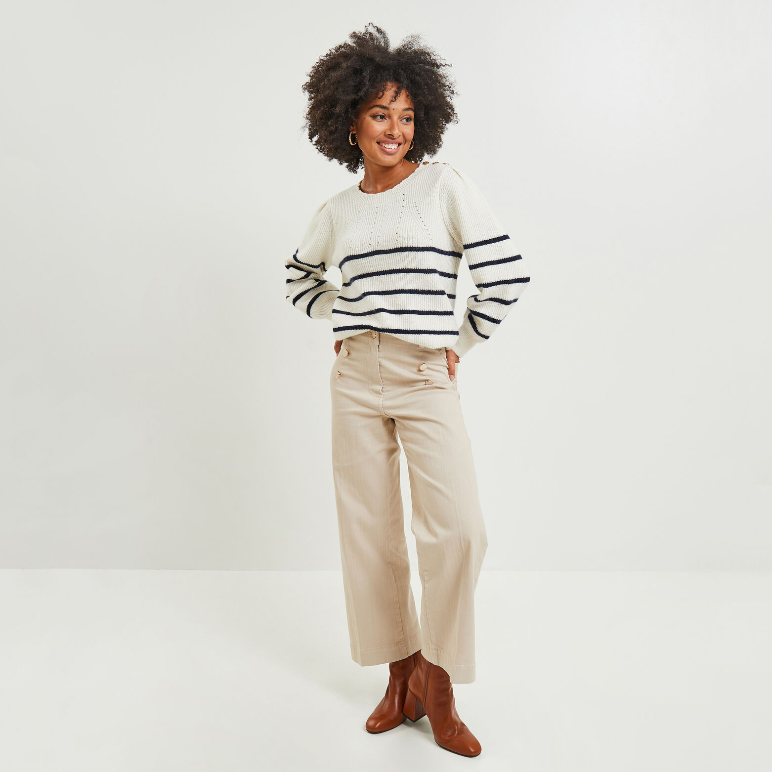 Pull rayé femme
