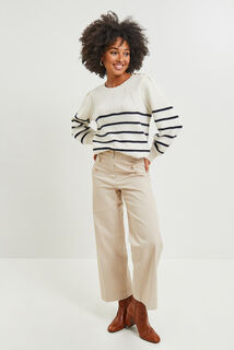 Pull rayé femme