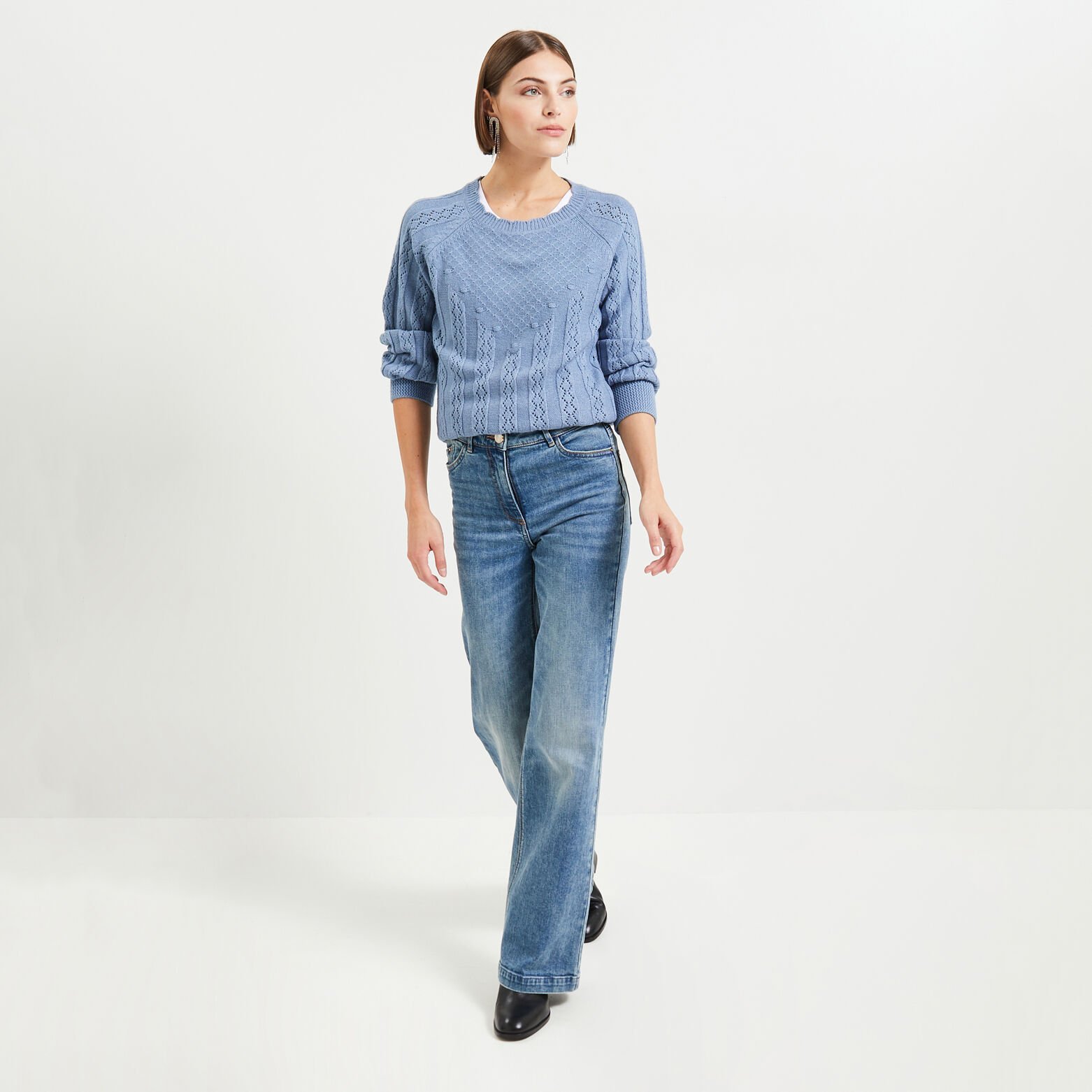 Pull ajouré femme