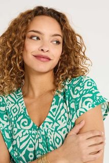 Blouse col V femme