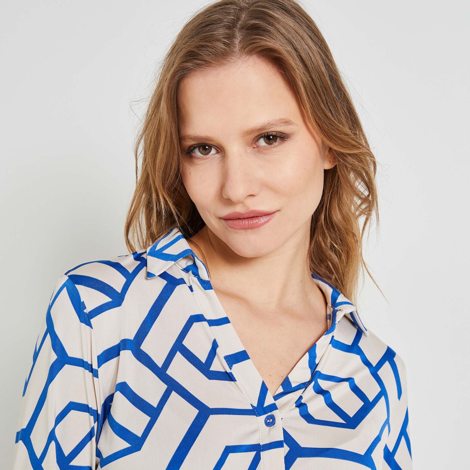 Chemise imprimé graphique femme