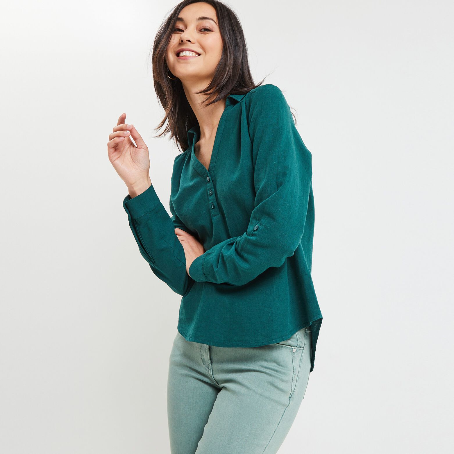 Blouse manches longues femme