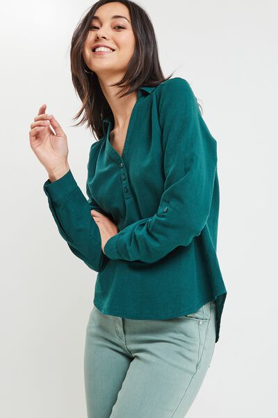 Blouse manches longues femme