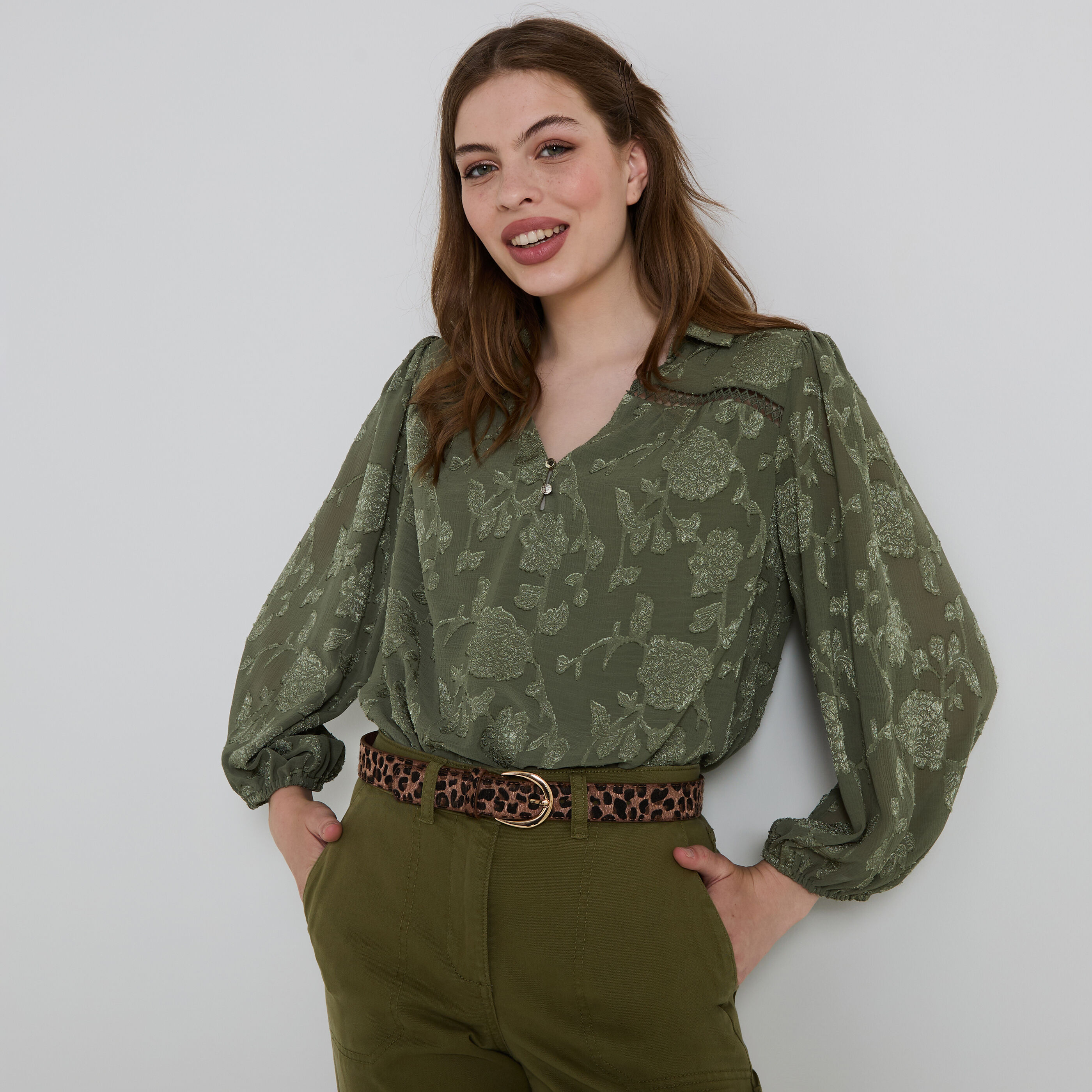 Blouse manches longues femme