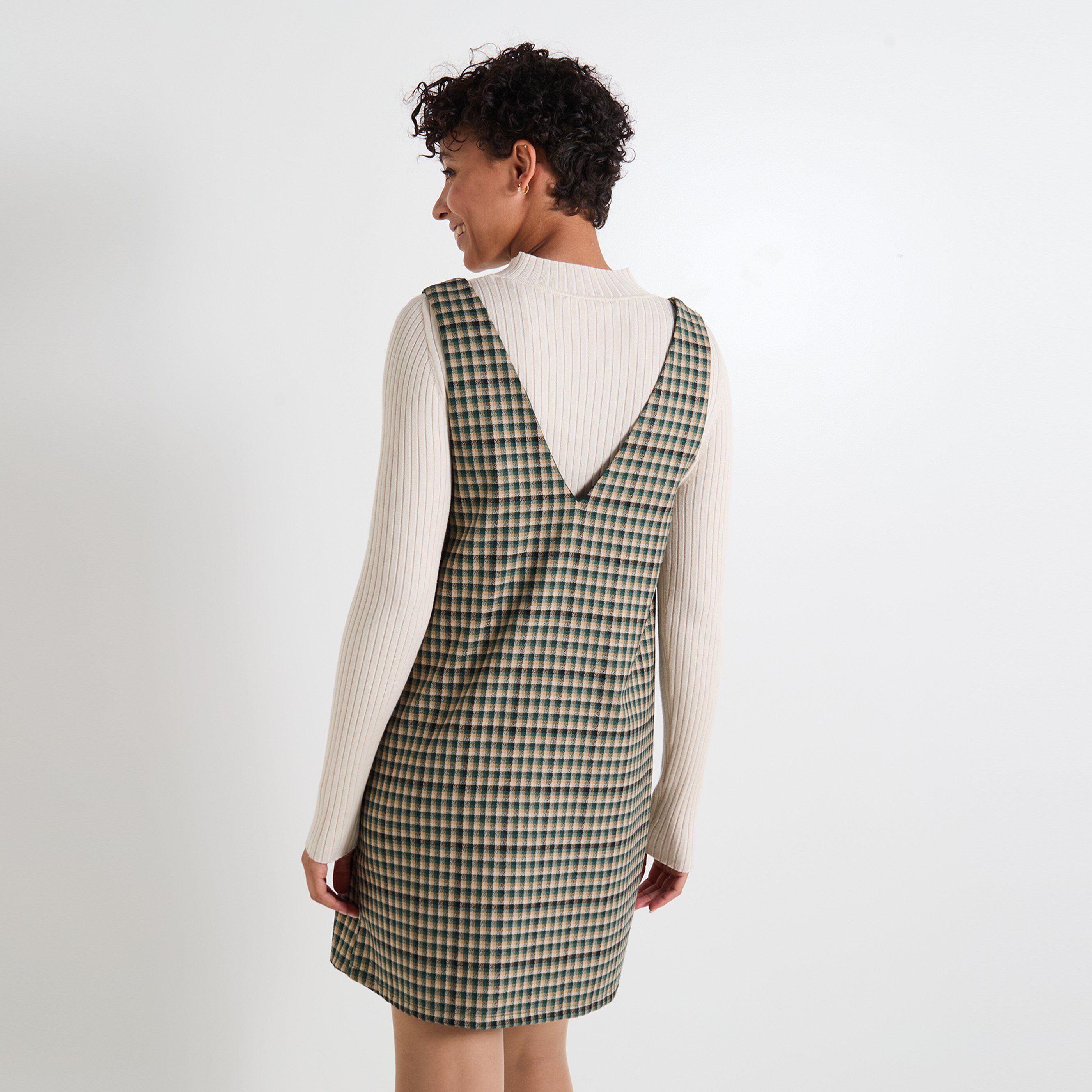 Robe &agrave; carreaux femme