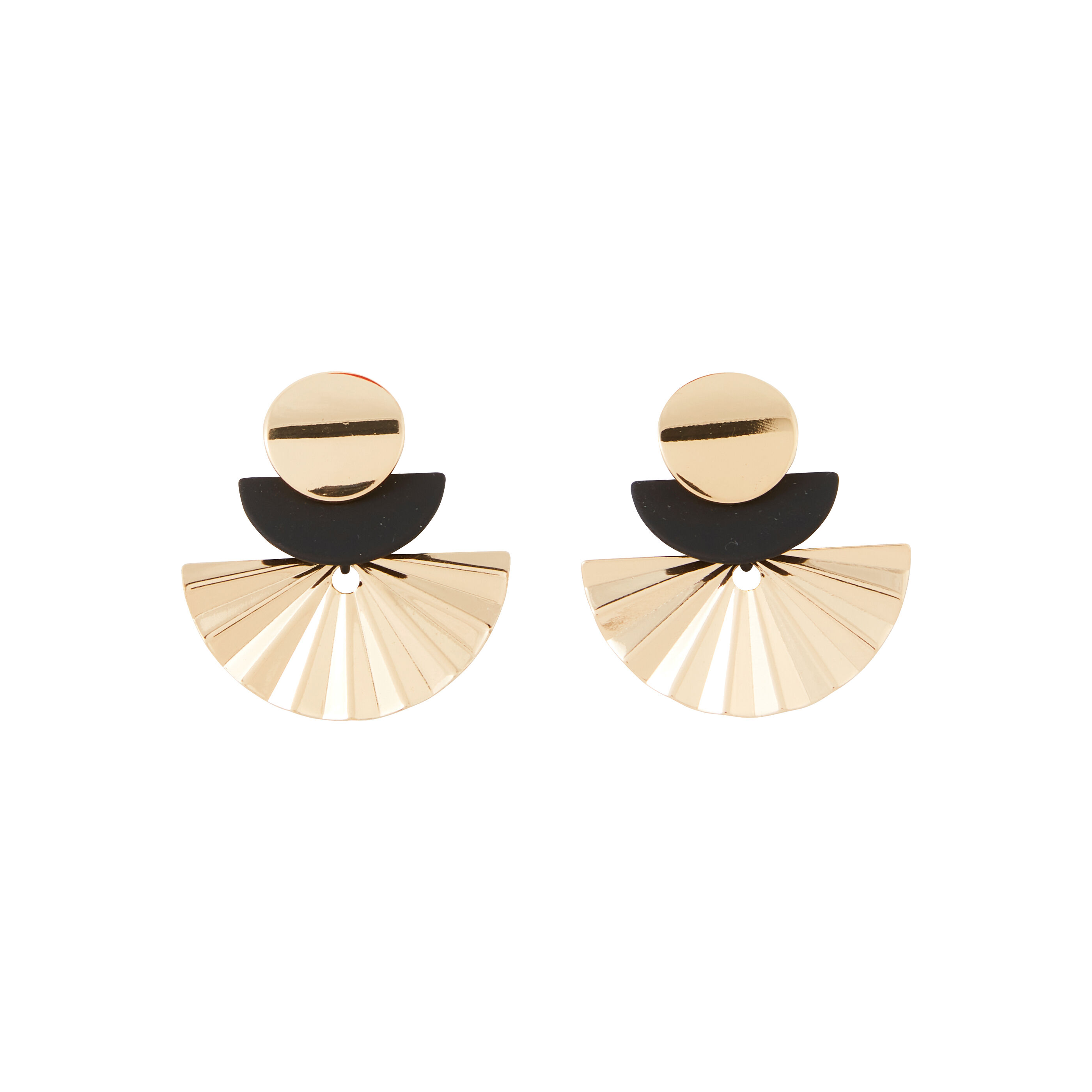 Boucles d'oreilles demi-disques femme