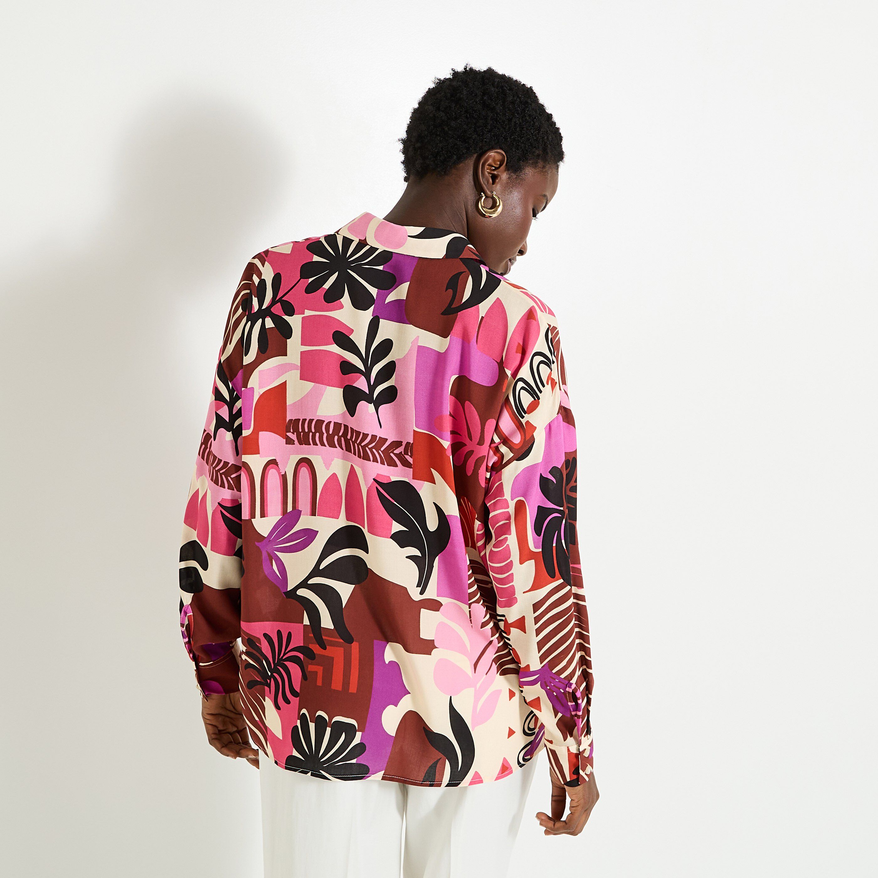 Chemisier imprim&eacute; floral femme