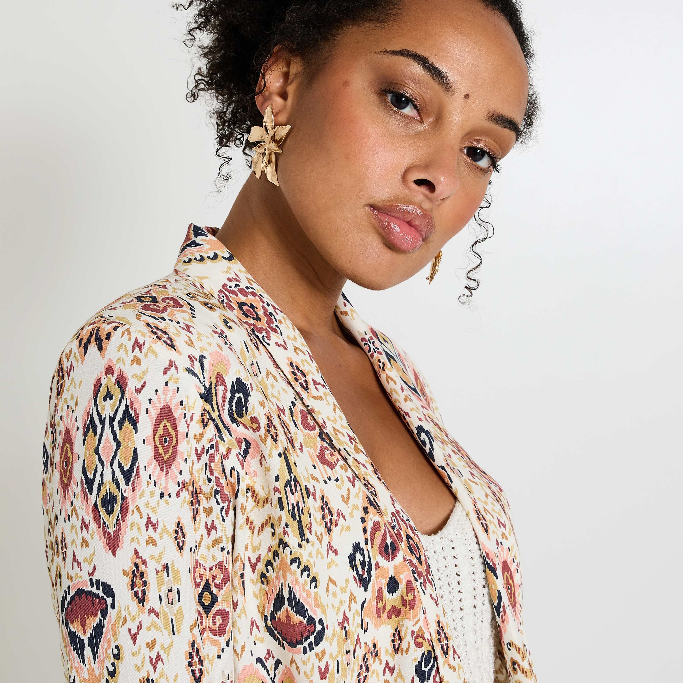 Veste fluide femme imprimé clearance