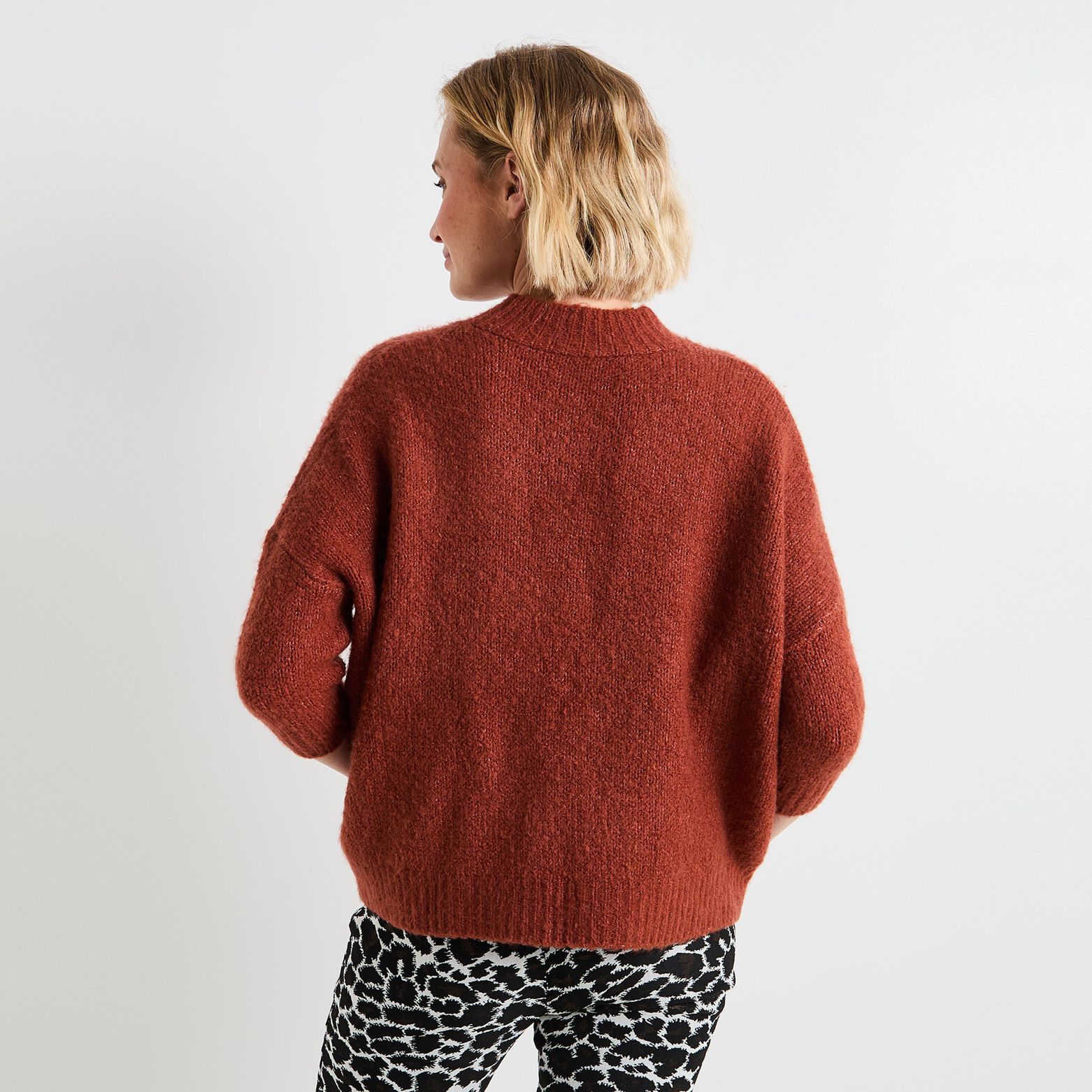 Pull col rond femme