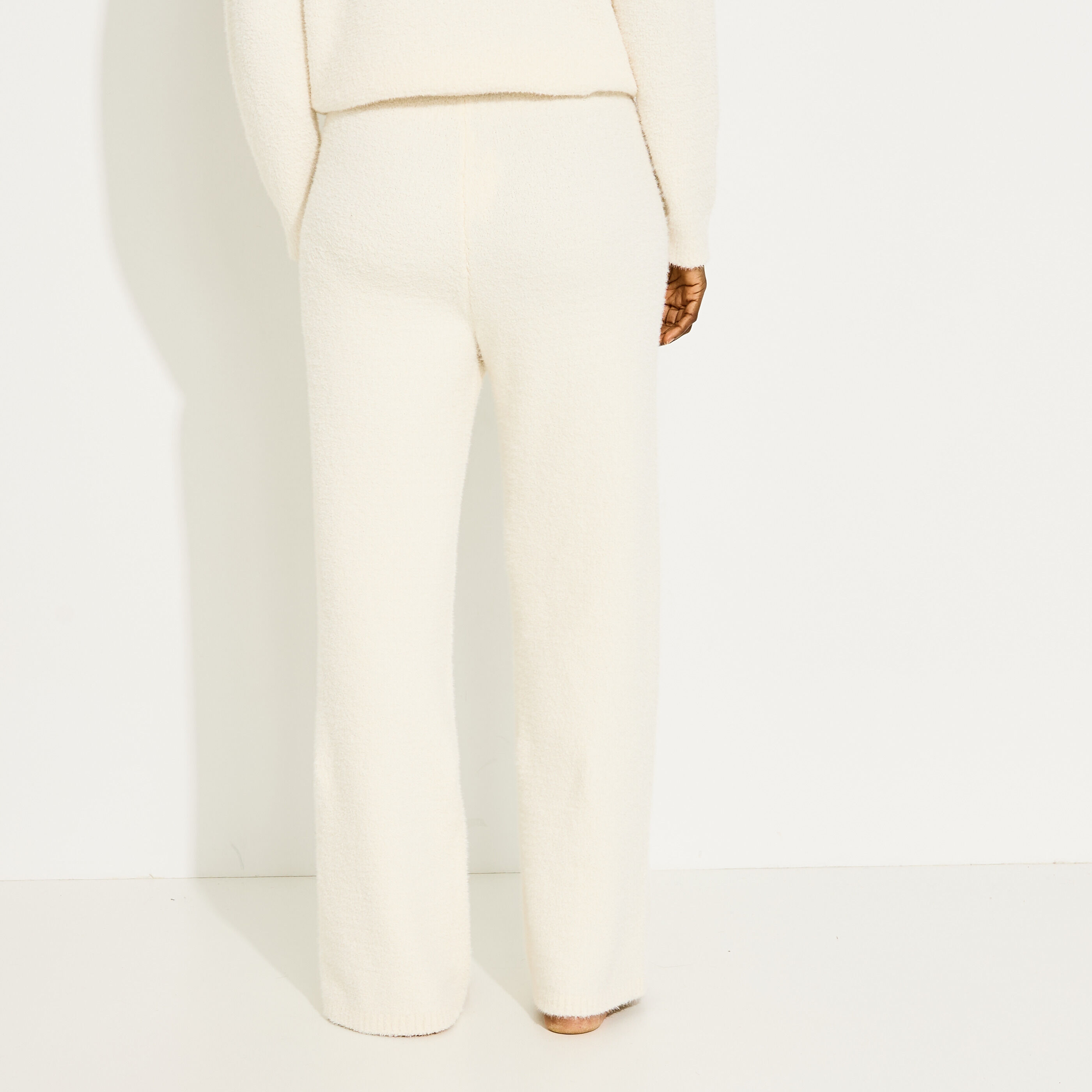 Pantalon doux et fluffy large femme