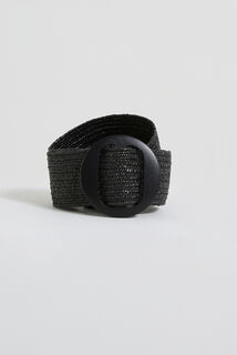 Ceinture large tressée femme