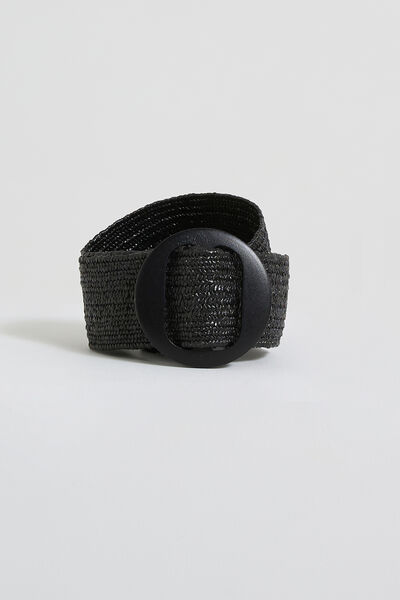 Ceinture large tressée femme
