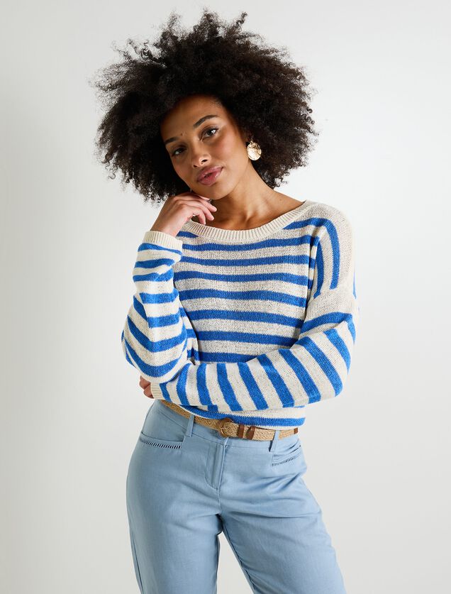 Pull col rond femme