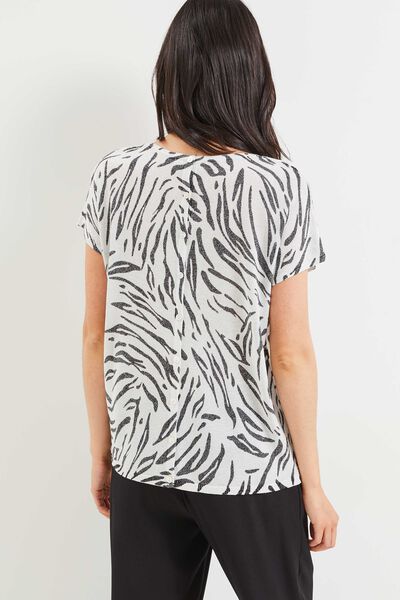 Pull manches courtes imprimé