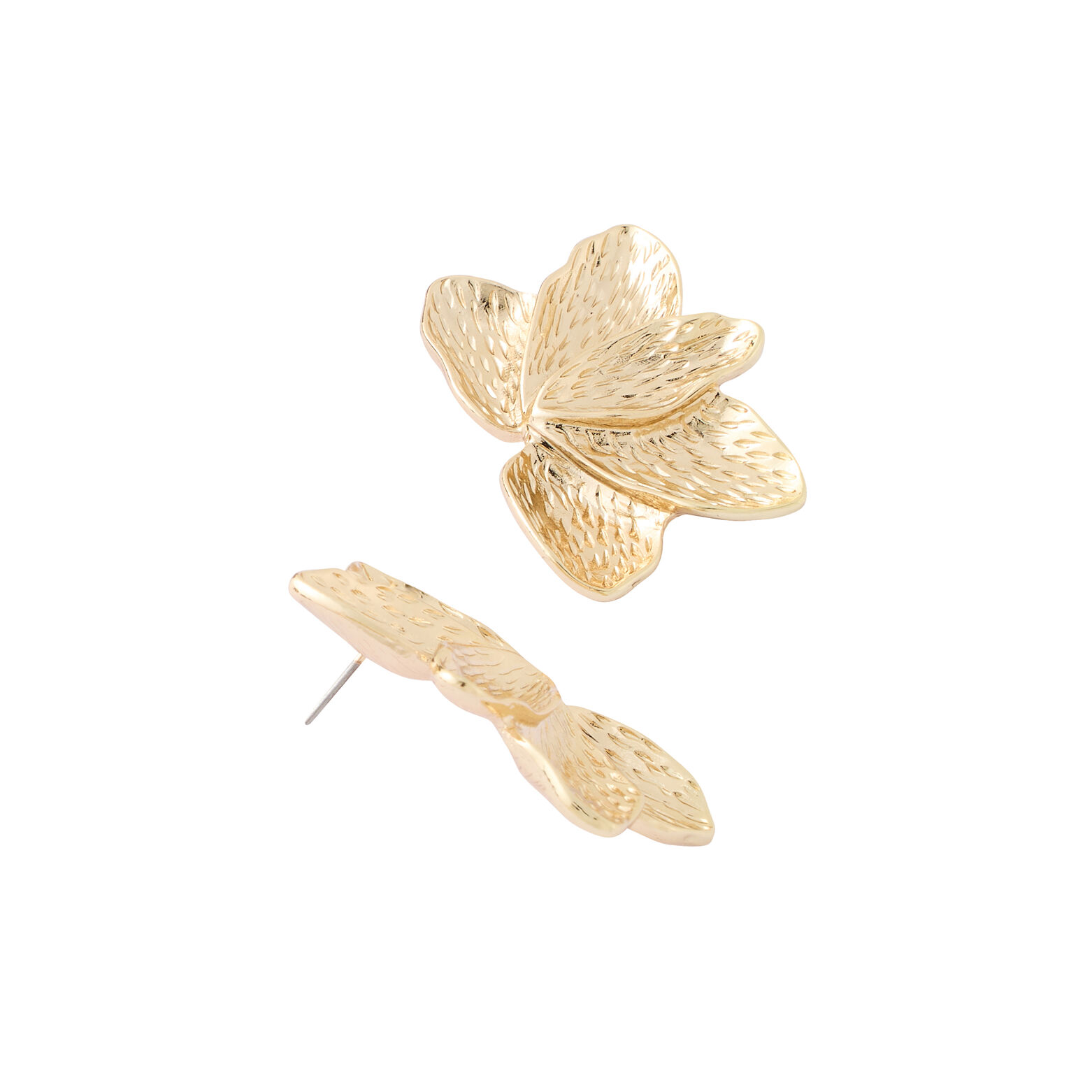 Boucles d'oreilles feuilles martelées