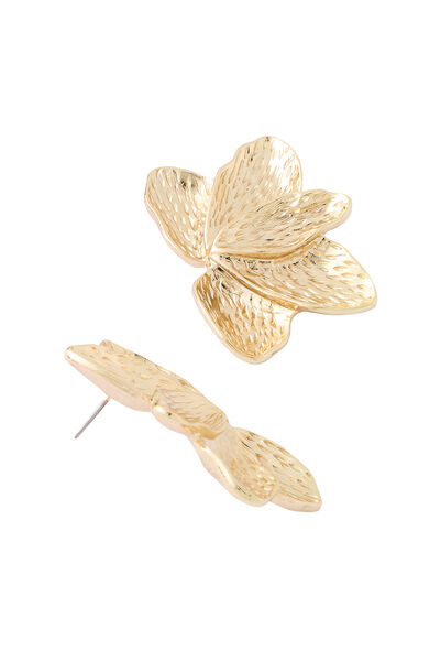 Boucles d'oreilles feuilles martelées