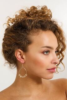 Boucles d'oreilles gouttes fleuries