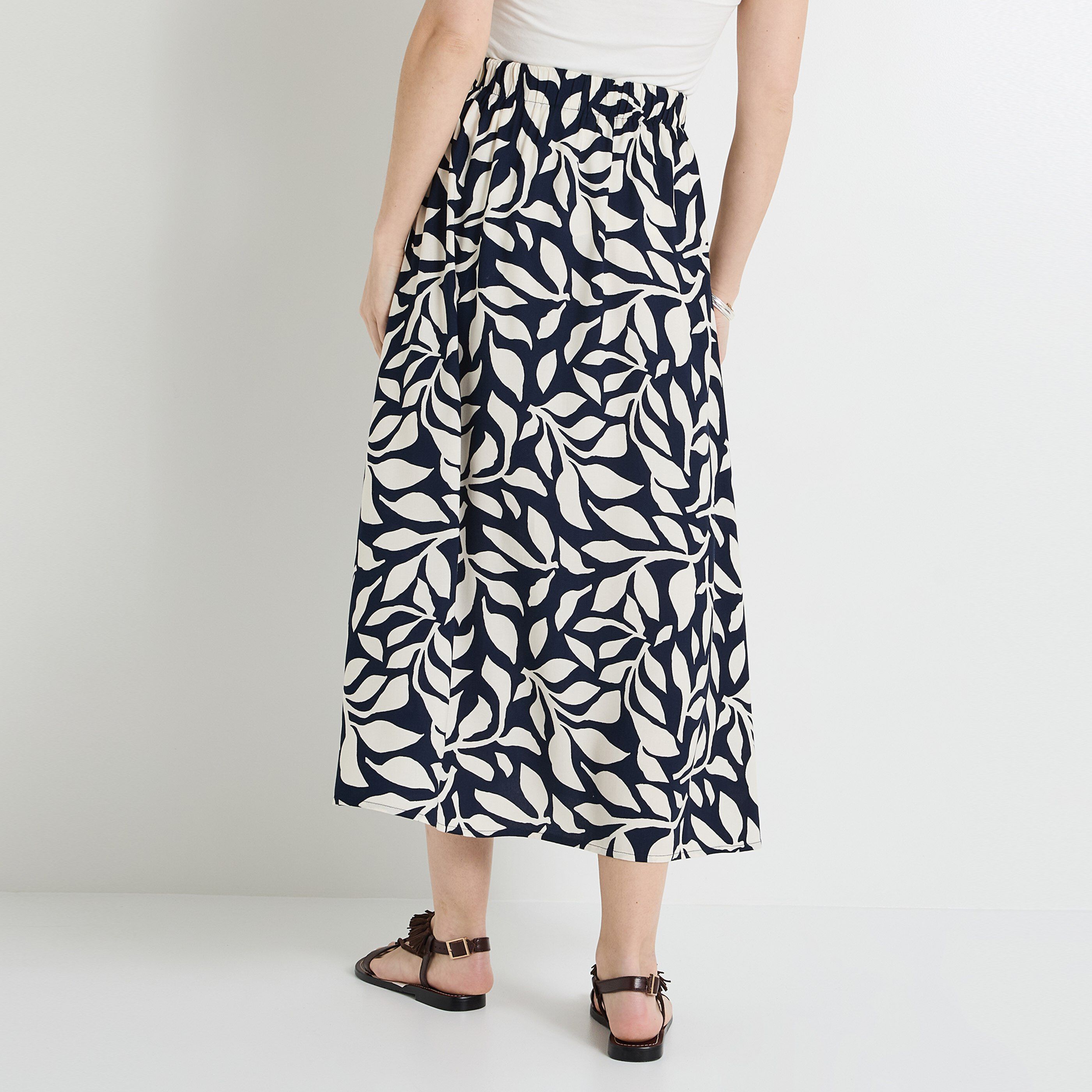 Jupe mi-longue fluide femme