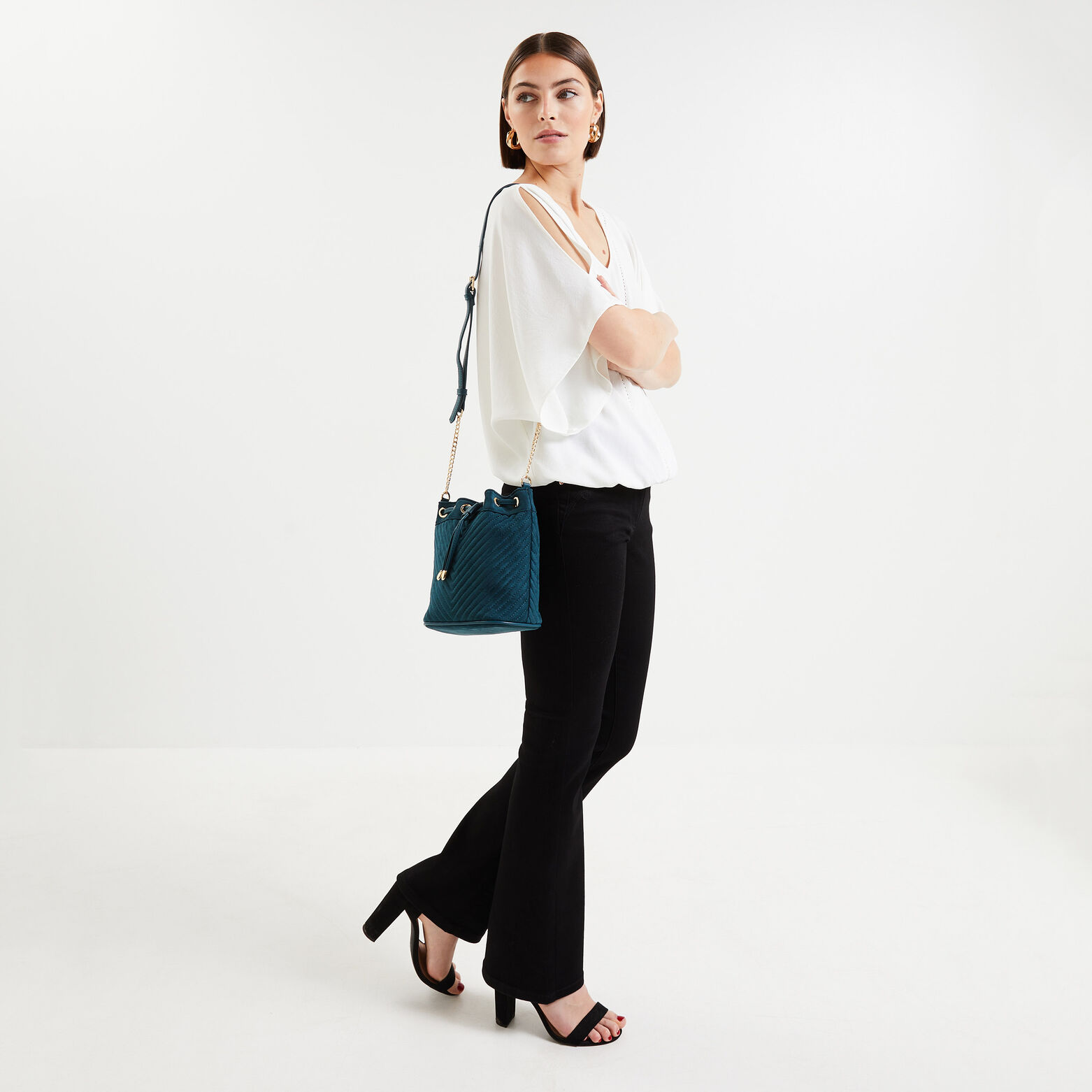 Blouse épaules ouvertes femme