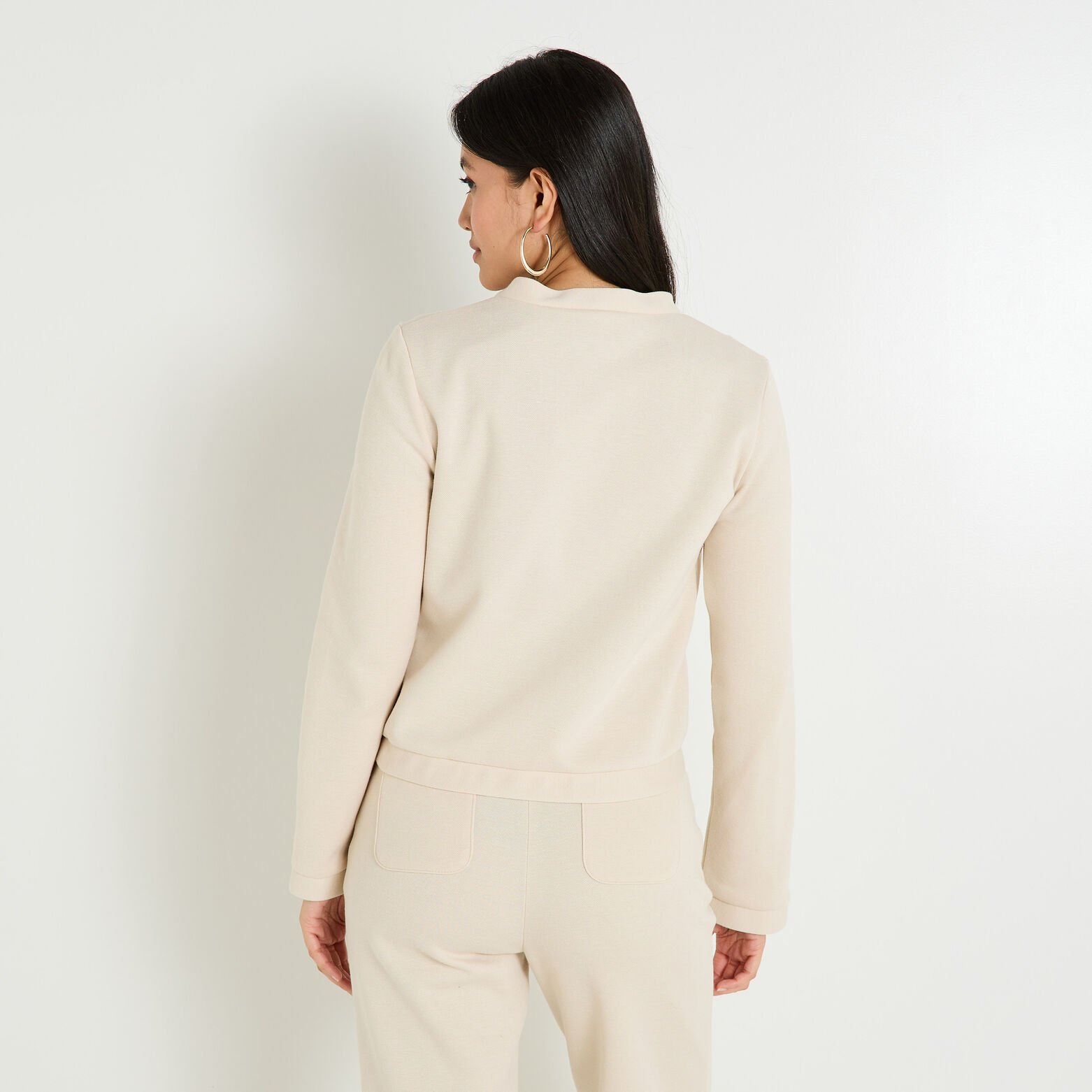 Veste zippée à capuche amovible femme