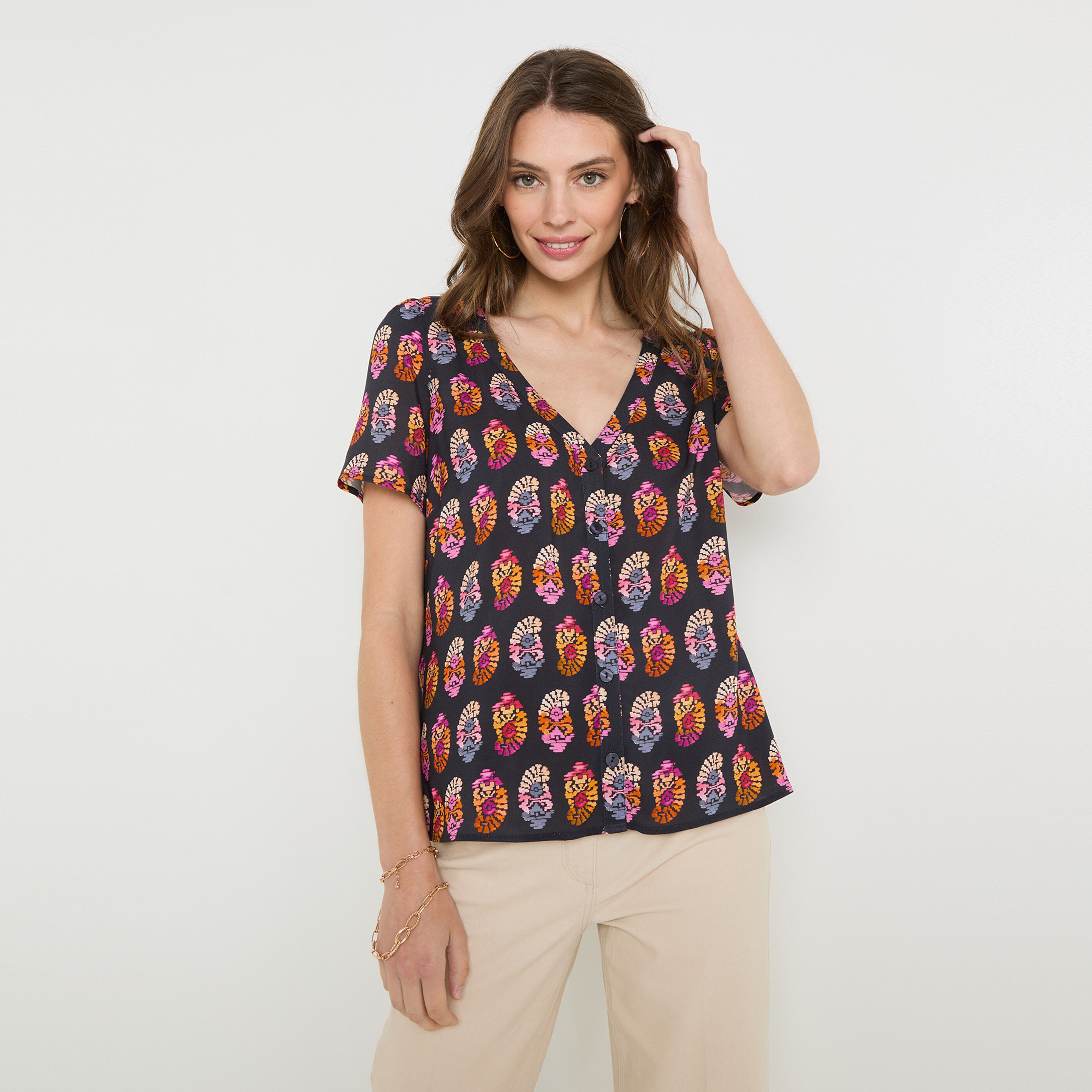 Chemise manches courtes femmes