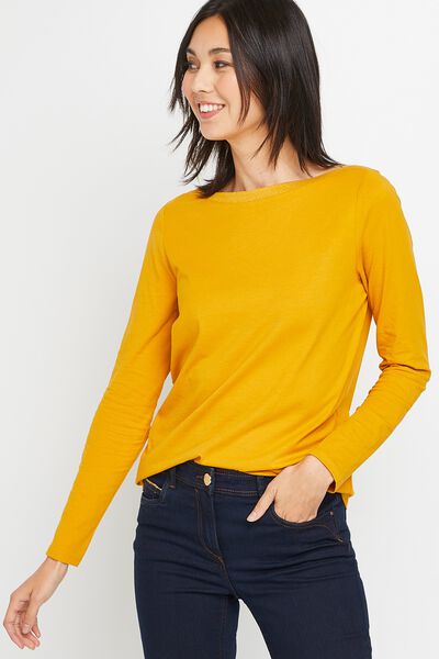 T-shirt col bateau femme