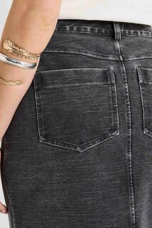 Jupe en maille effet denim femme