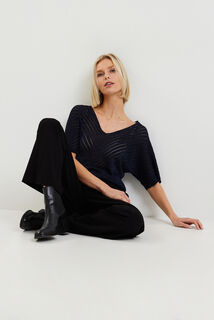 Pull manches courtes femme