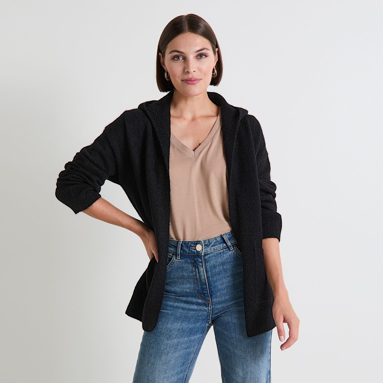 Gilet à capuche femme
