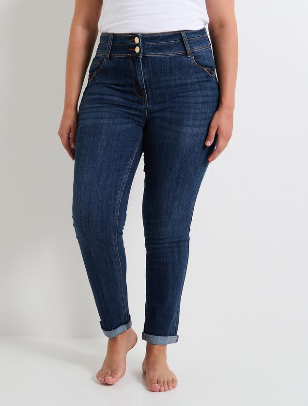 Jean raccourci taille haute HANOI femme
