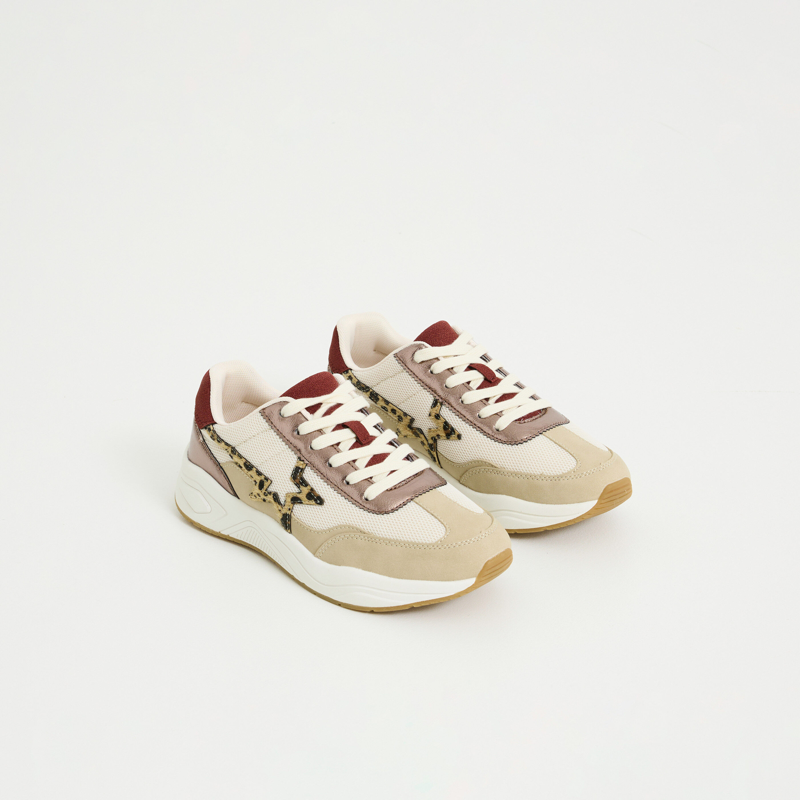 Baskets imprim&eacute; l&eacute;opard femme