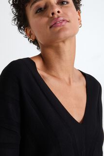 Pull col V femme