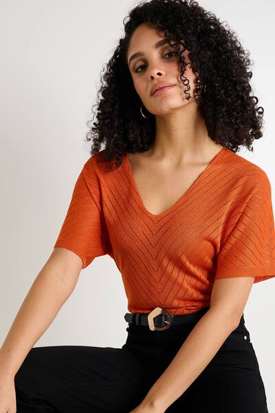 Pull manches courtes femme