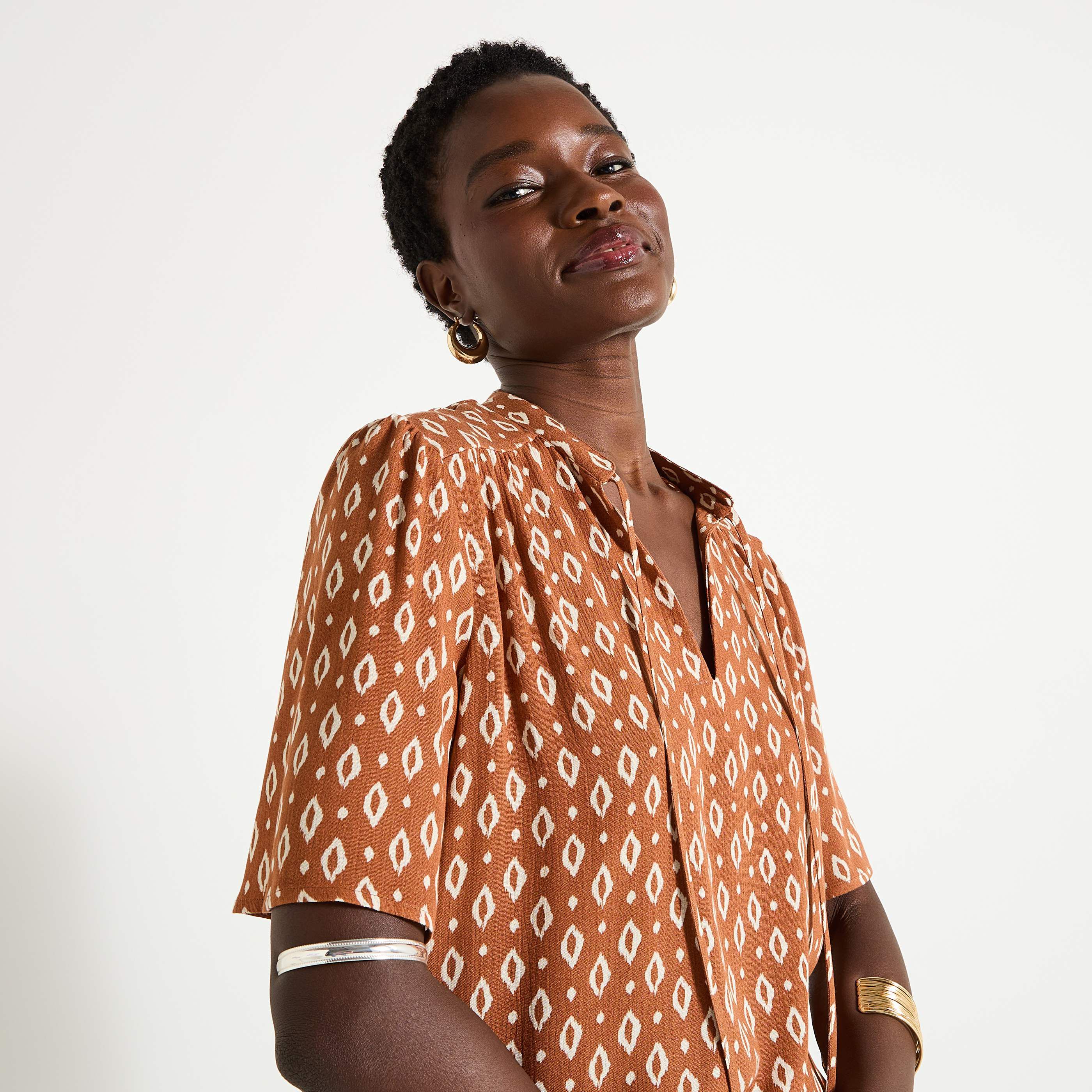 Blouse imprim&eacute;e femme