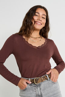 T-shirt col V femme