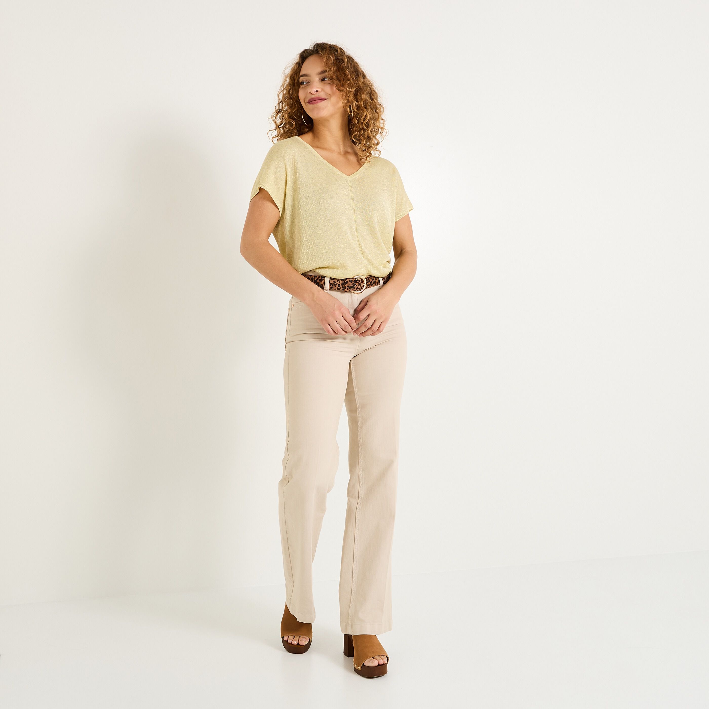 Pull manches courtes femme