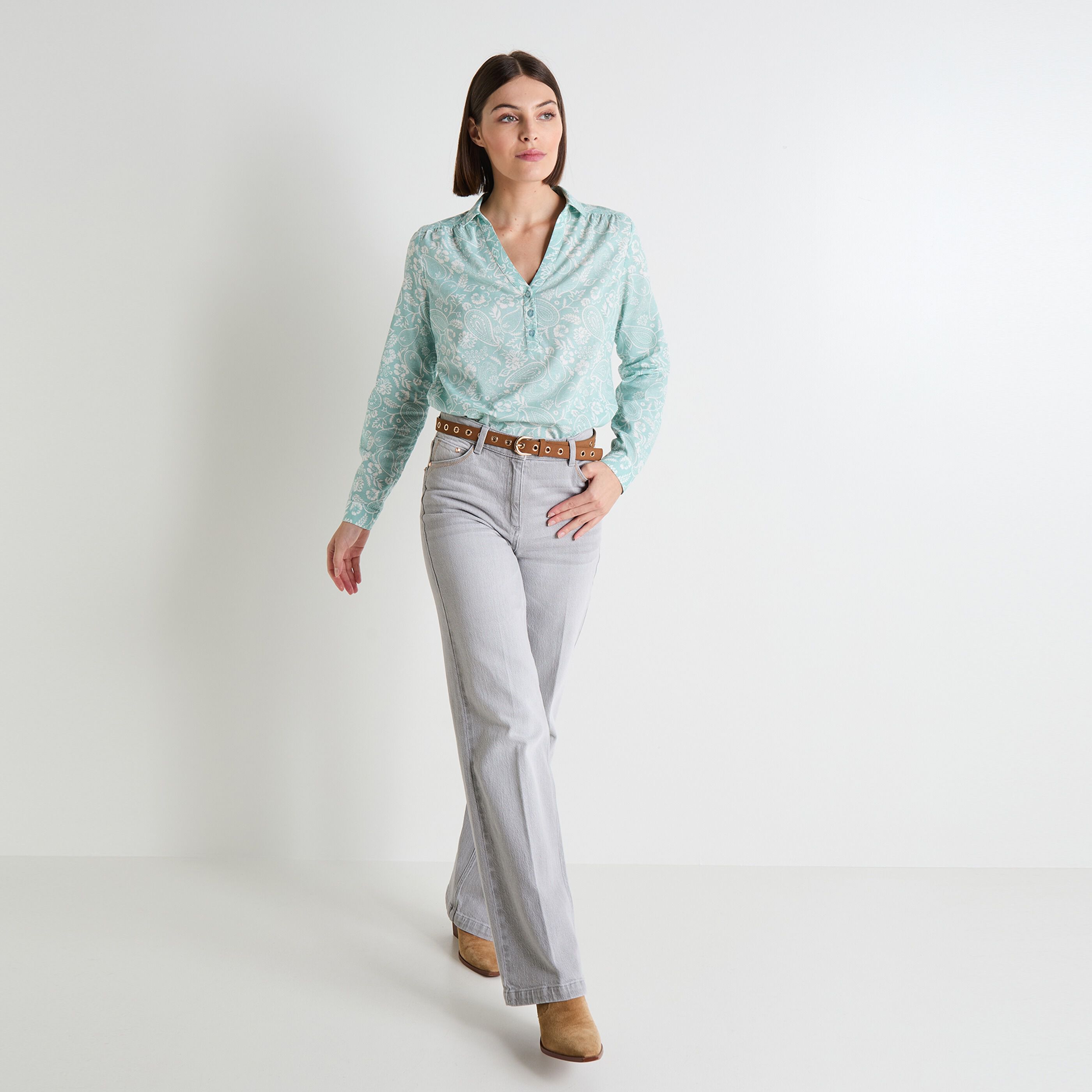 Blouse col chemise femme