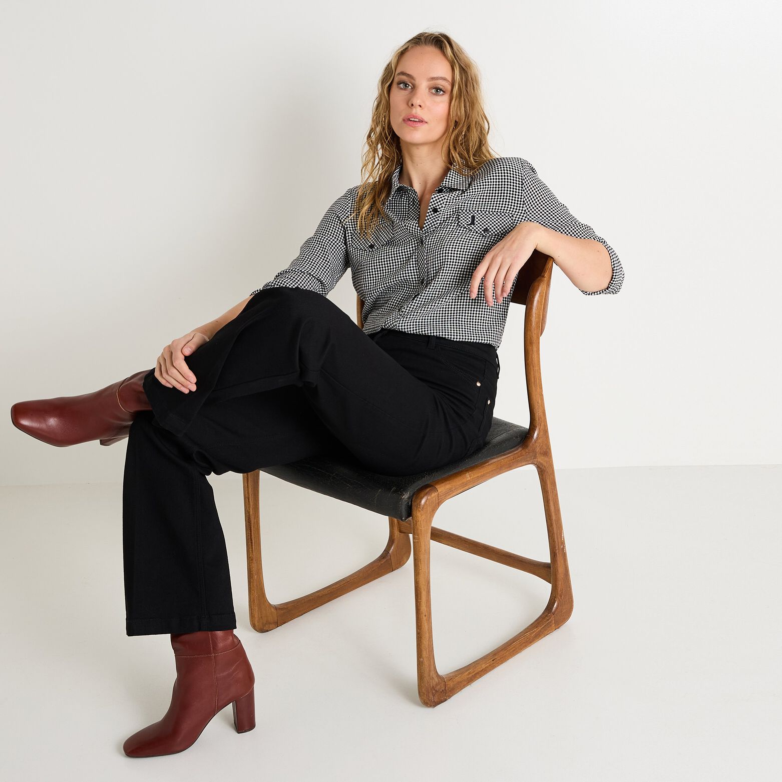 Chemise à carreaux femme
