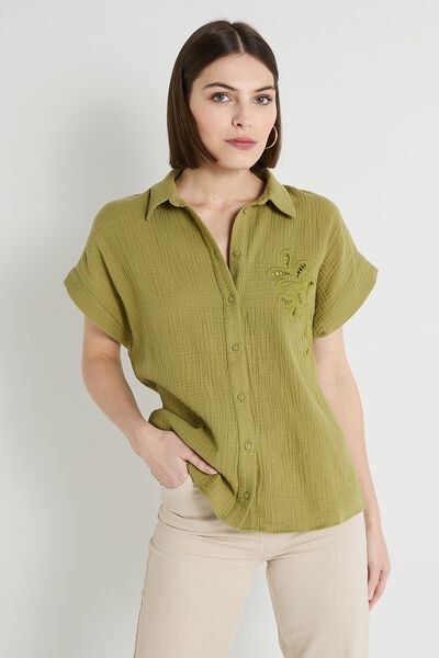 Chemise en gaze de coton femme