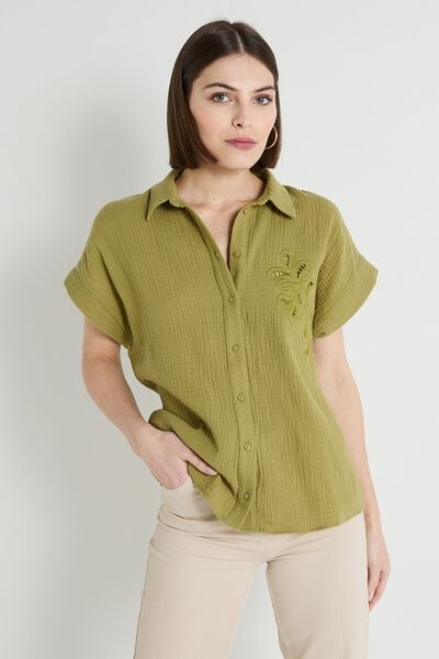 Chemise en gaze de coton femme