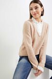 Pull bi matière femme