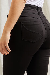 Jean raccourci taille haute HANOI femme